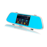 Espejo Retrovisor 5" táctil con Cámara de Retroceso y Frontal DVR para Auto DVR3520